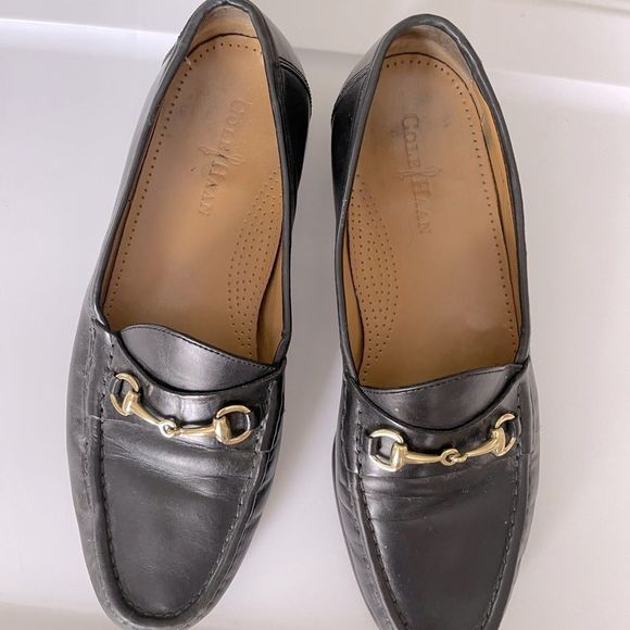 Authentic Cole Haan Black Patent Leather Horsebit Loafers - Picture 5 of 9
